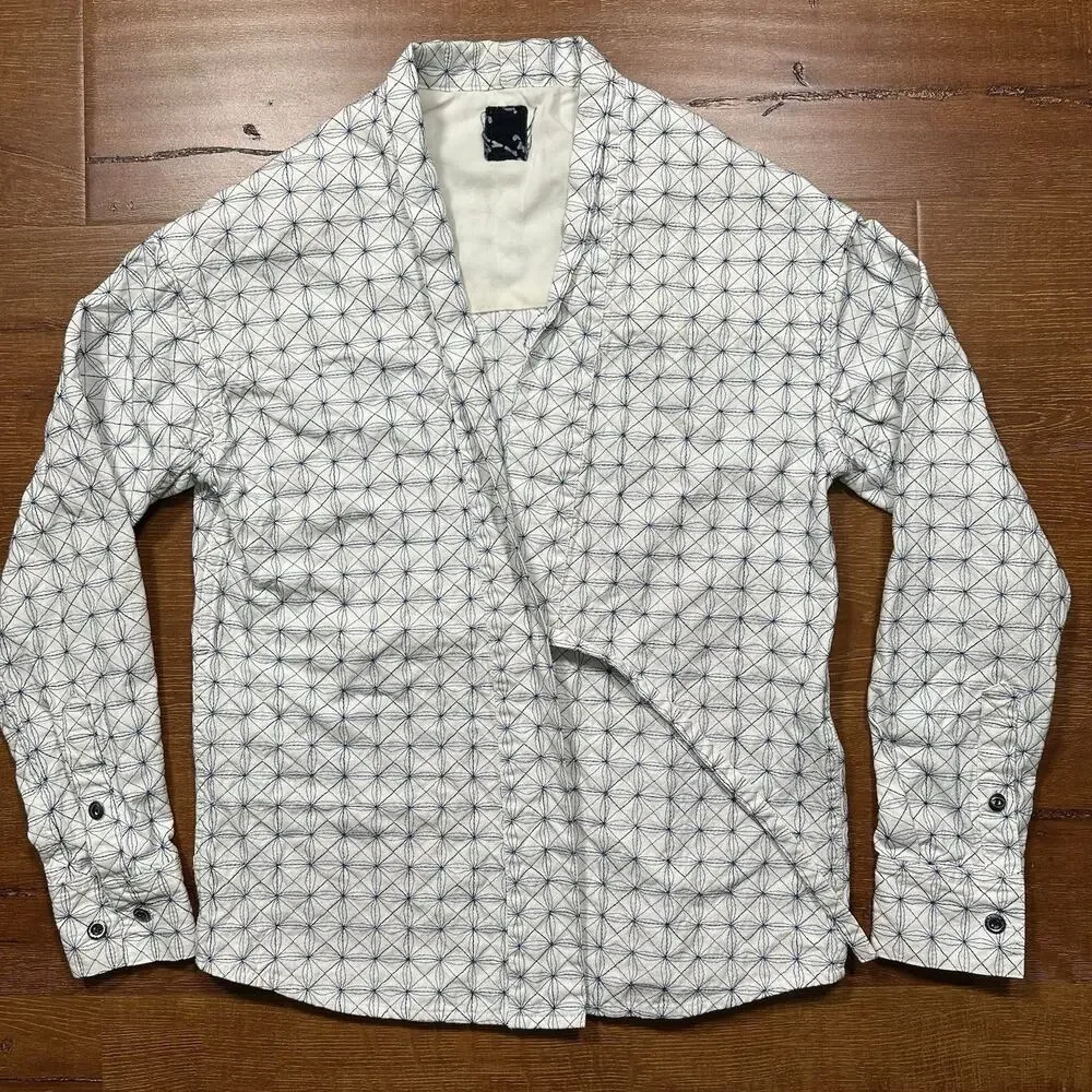 Visvim Japanese Lhamo Kimono Overshirt Jacket Womens 3 L White Embroidered Rare